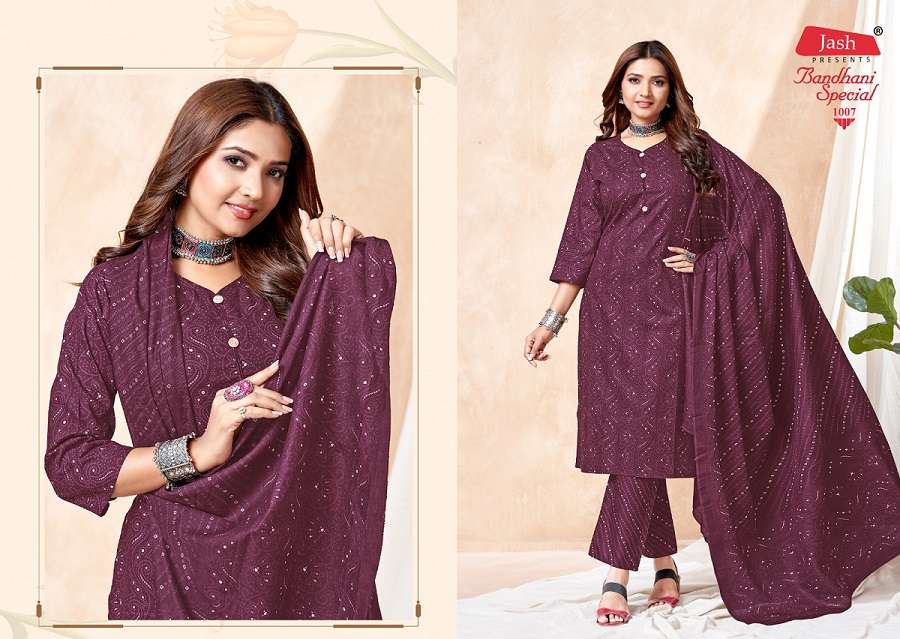 Jash Bandhani Special Vol-1 Kurti Pant With Dupatta -Wholesale Catalog