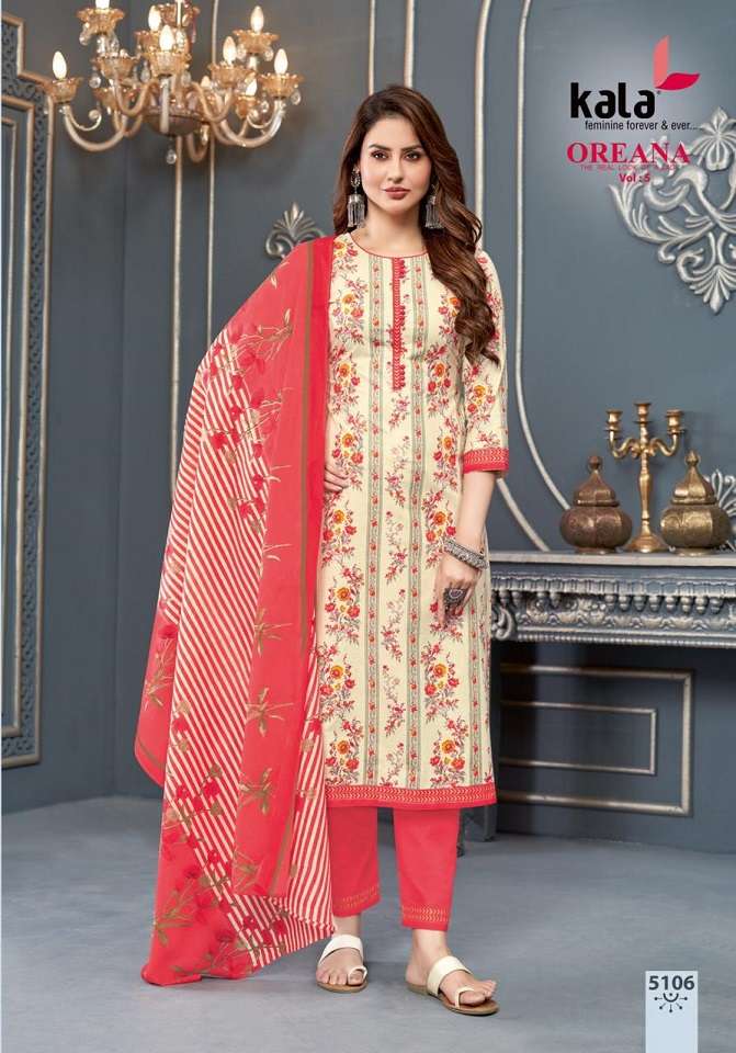 Kala Oreana Vol-5 – Kurti Pant With Dupatta -Wholesale Catalog