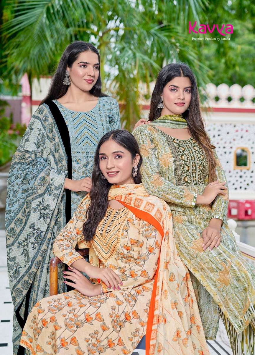 Kavya Pashmina Vol-2 – Kurti Pant With Dupatta - Wholesale Catalog