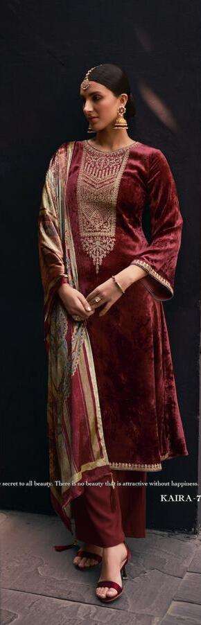 Mumtaz Mastaani Kaira Embroidery Velvet Salwar Kameez Wholesale catalog