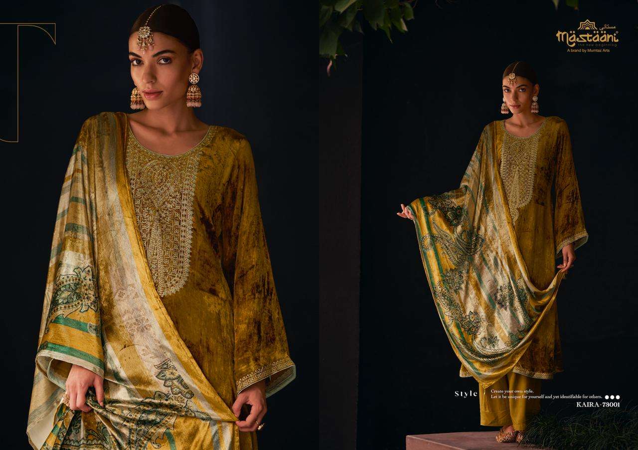 Mumtaz Mastaani Kaira Embroidery Velvet Salwar Kameez Wholesale catalog