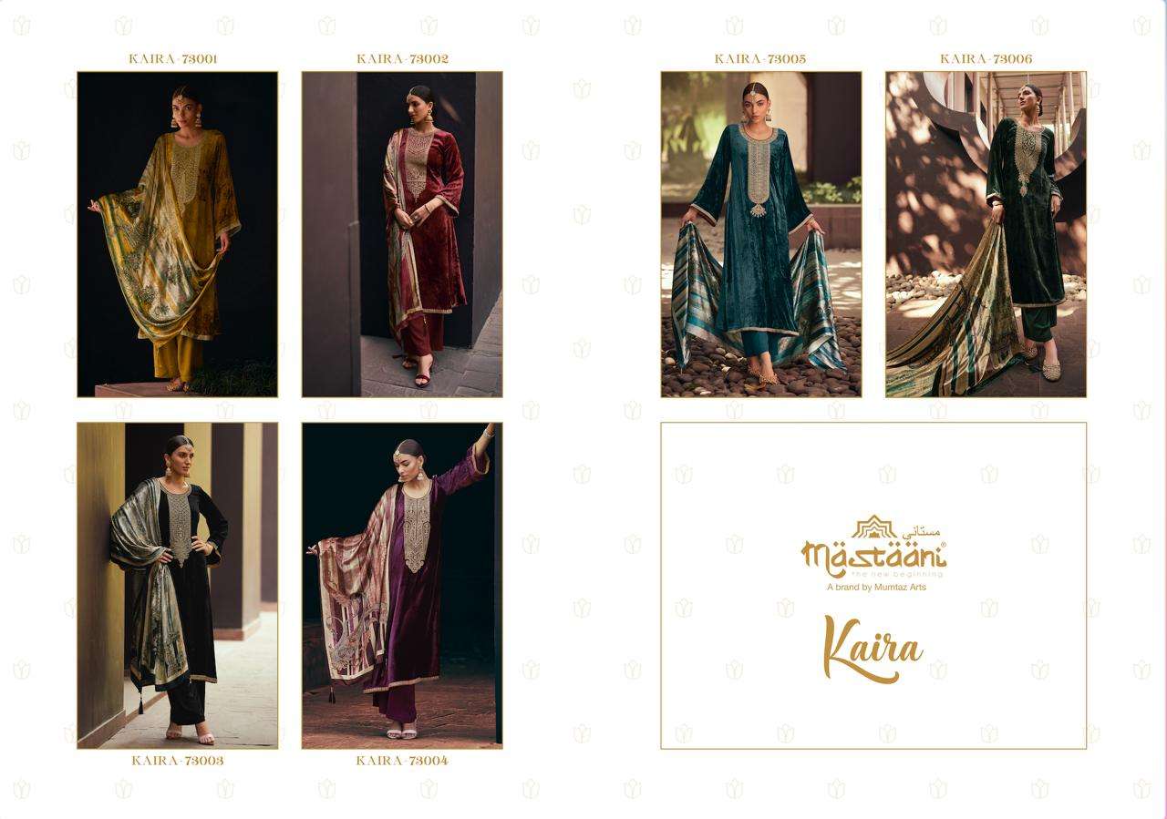 Mumtaz Mastaani Kaira Embroidery Velvet Salwar Kameez Wholesale catalog