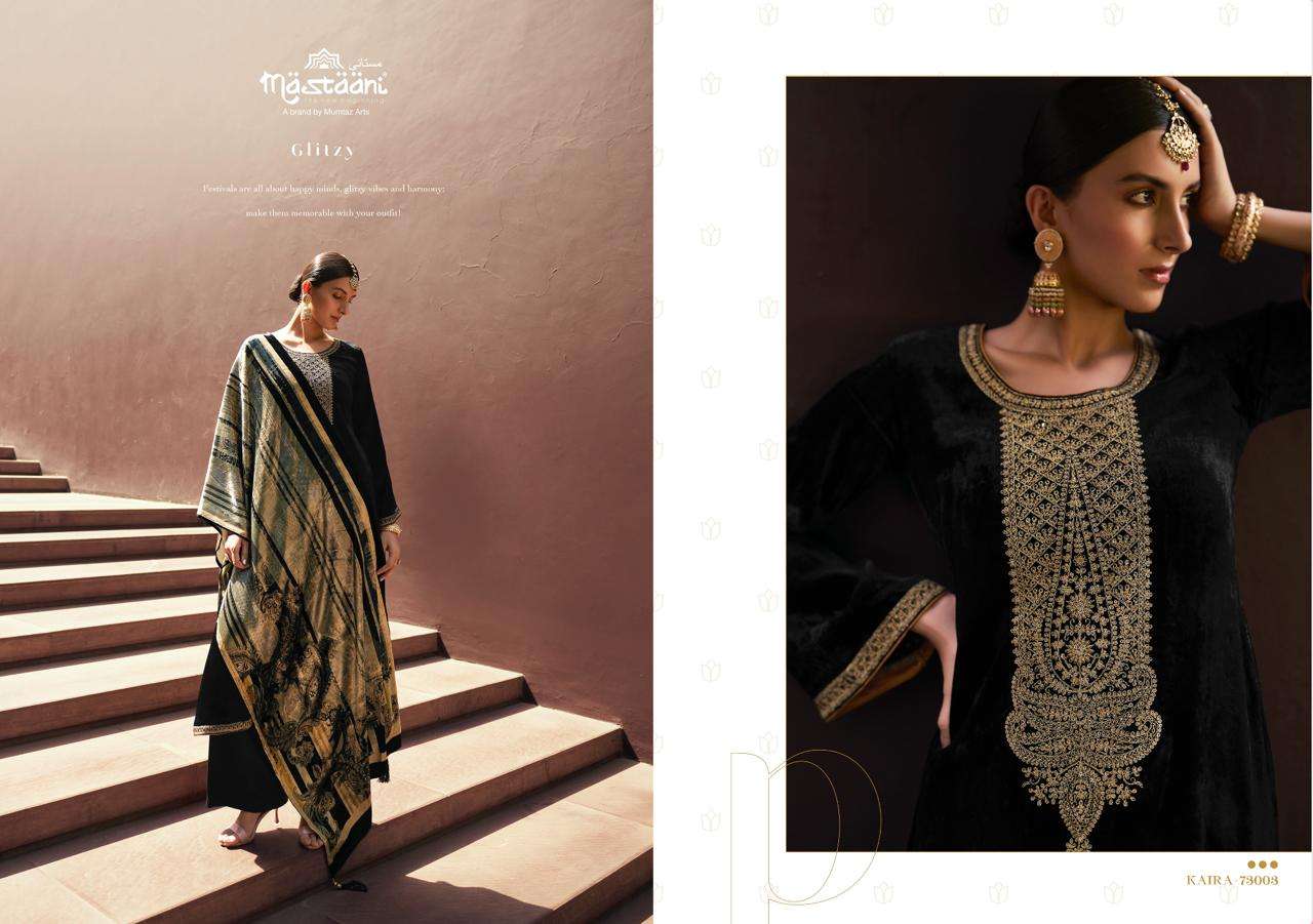 Mumtaz Mastaani Kaira Embroidery Velvet Salwar Kameez Wholesale catalog