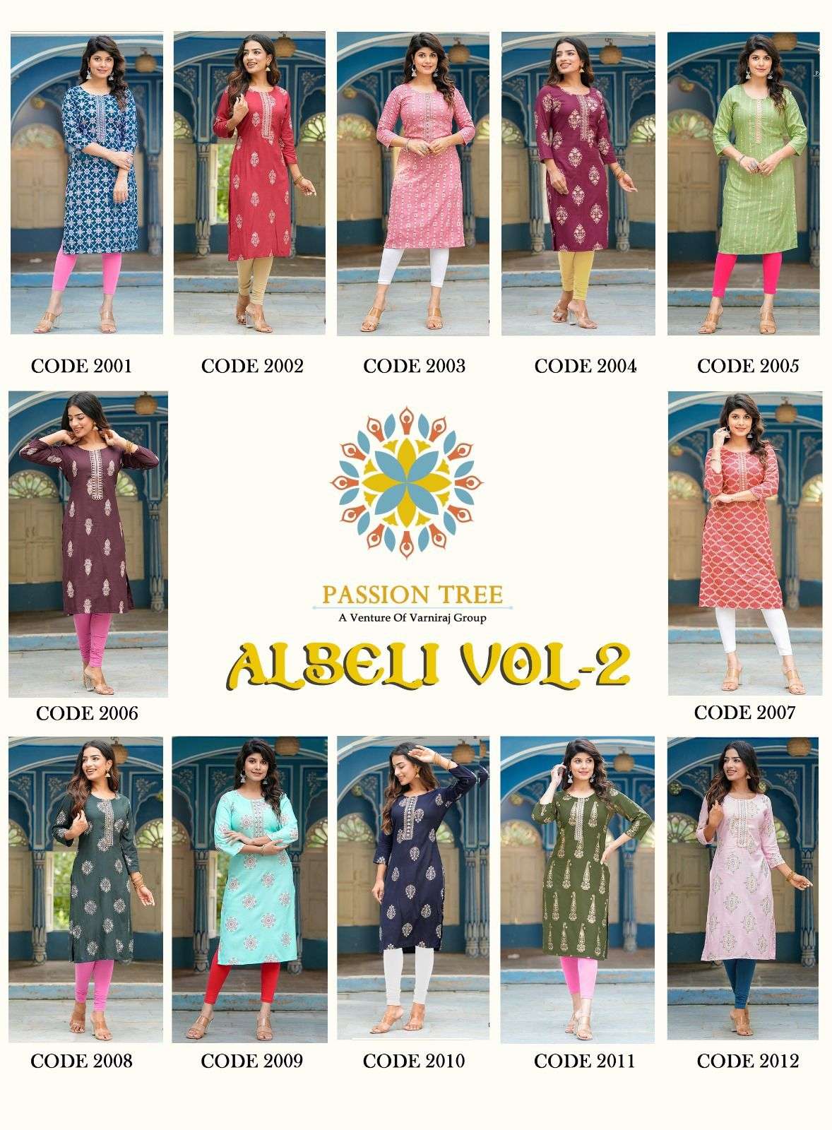 PASSION TREE ALBELI Vol.2 Kurti Wholesale catalog