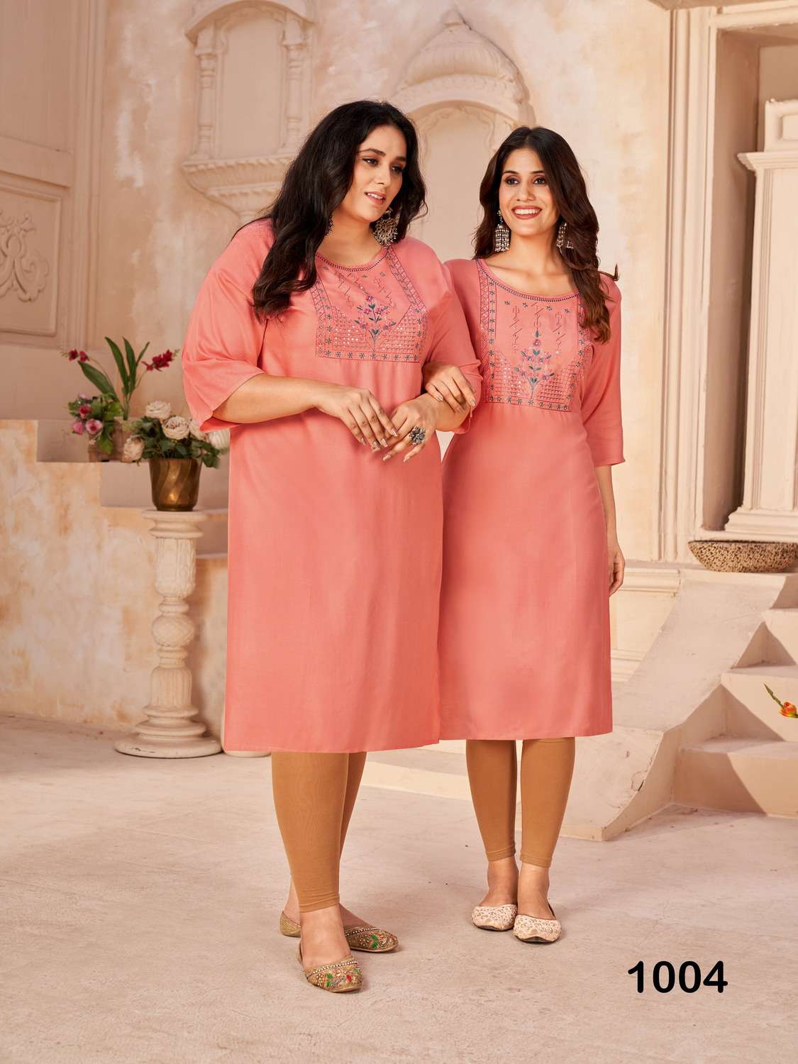 Plus Size 1001 Sequence Embroidery Kurti Wholesale catalog