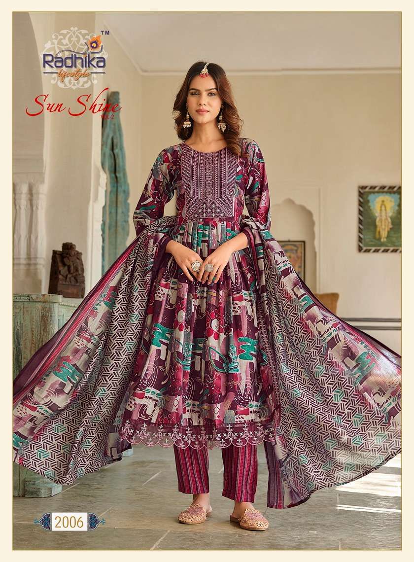 Radhika Sunshine Vol 2 Muslin Printed Kurti Bottom With Dupatta Wholesale catalog