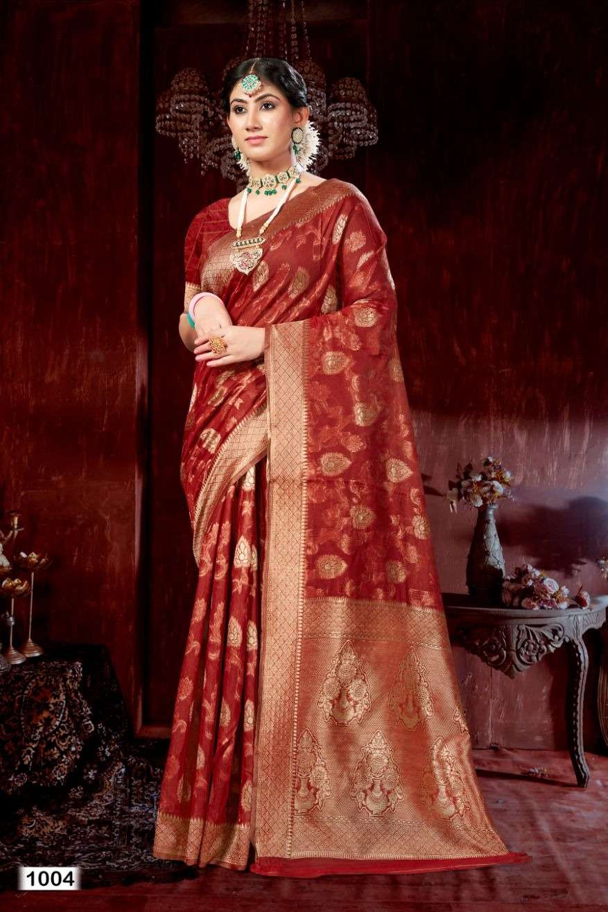 Riwazo BLUE SKY VOL-3 Traditional Wear Organza Sarees Wholesale catalog