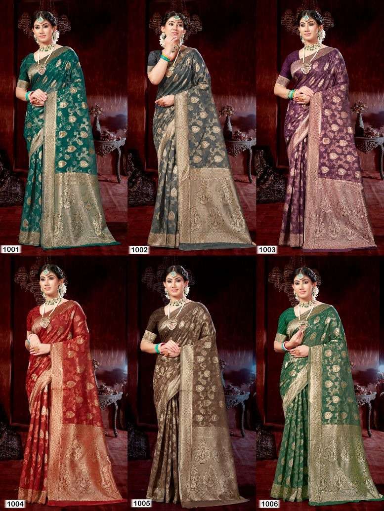 Riwazo BLUE SKY VOL-3 Traditional Wear Organza Sarees Wholesale catalog