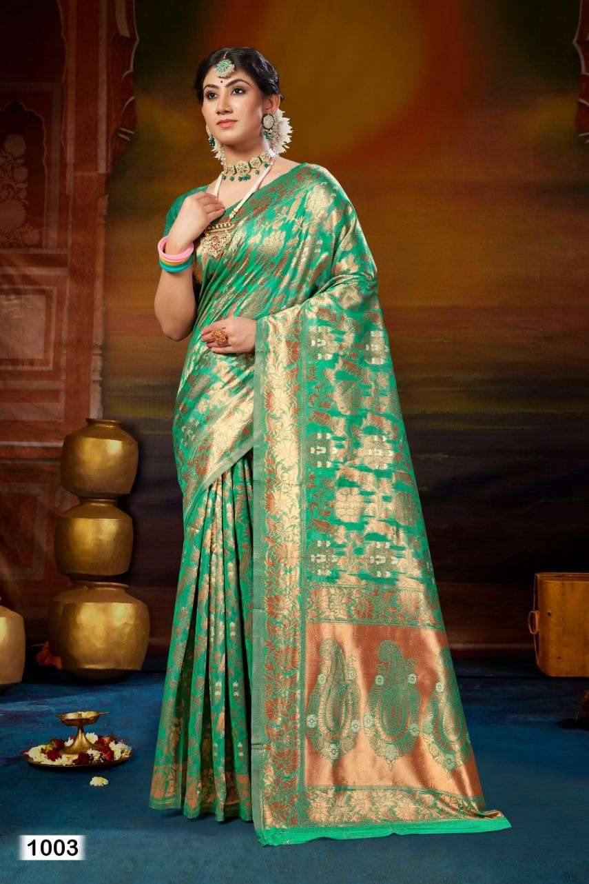 Riwazo BLUE SKY VOL-4 Traditional Wear Organza Sarees Wholesale catalog