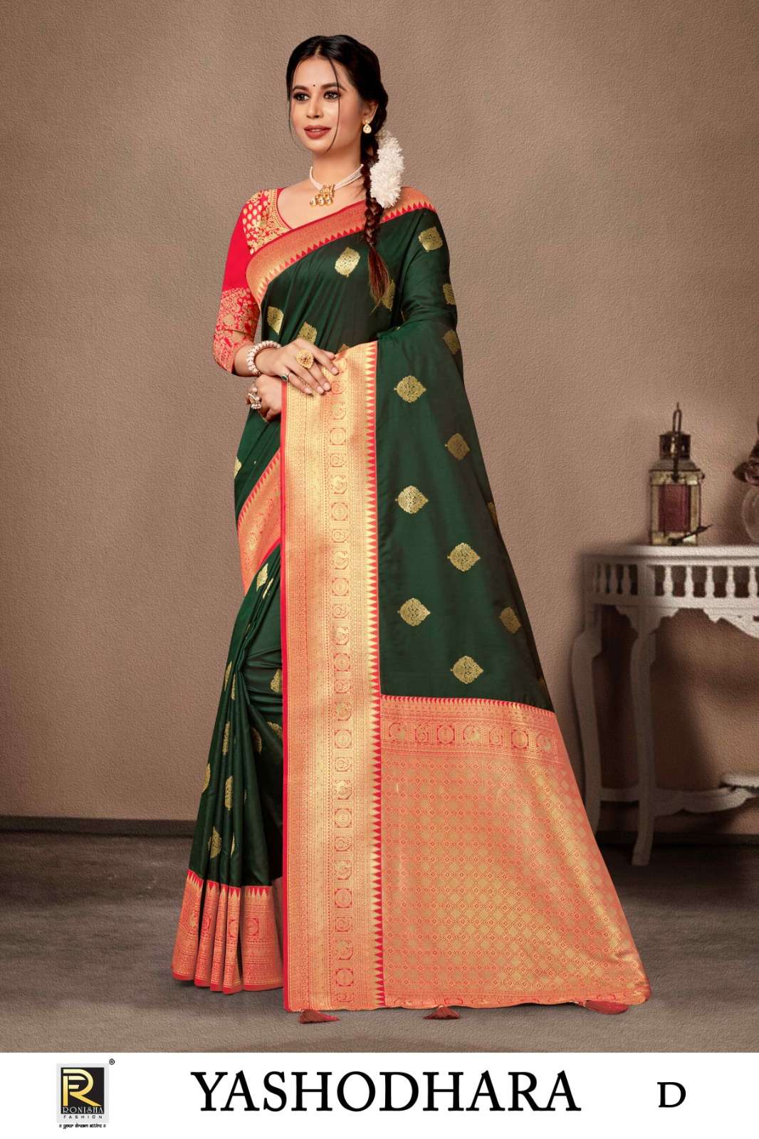 Ronisha Yashodhara Fancy Banarasi Silk Saree Wholesale catalog