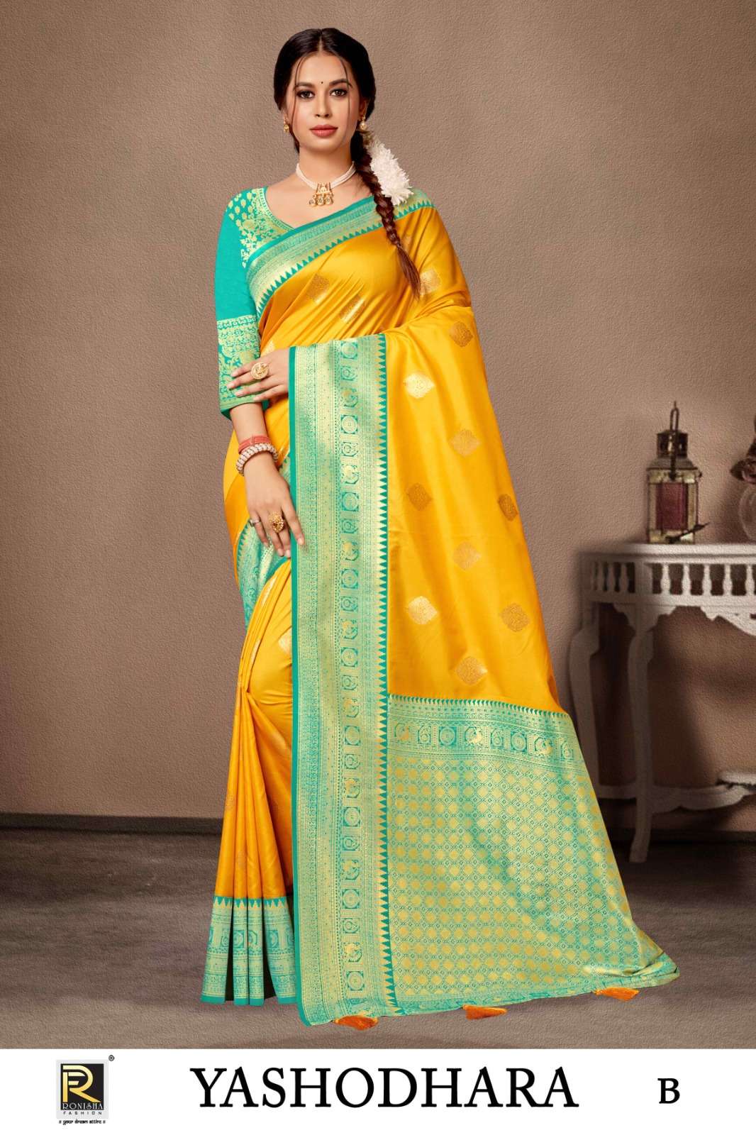 Ronisha Yashodhara Fancy Banarasi Silk Saree Wholesale catalog