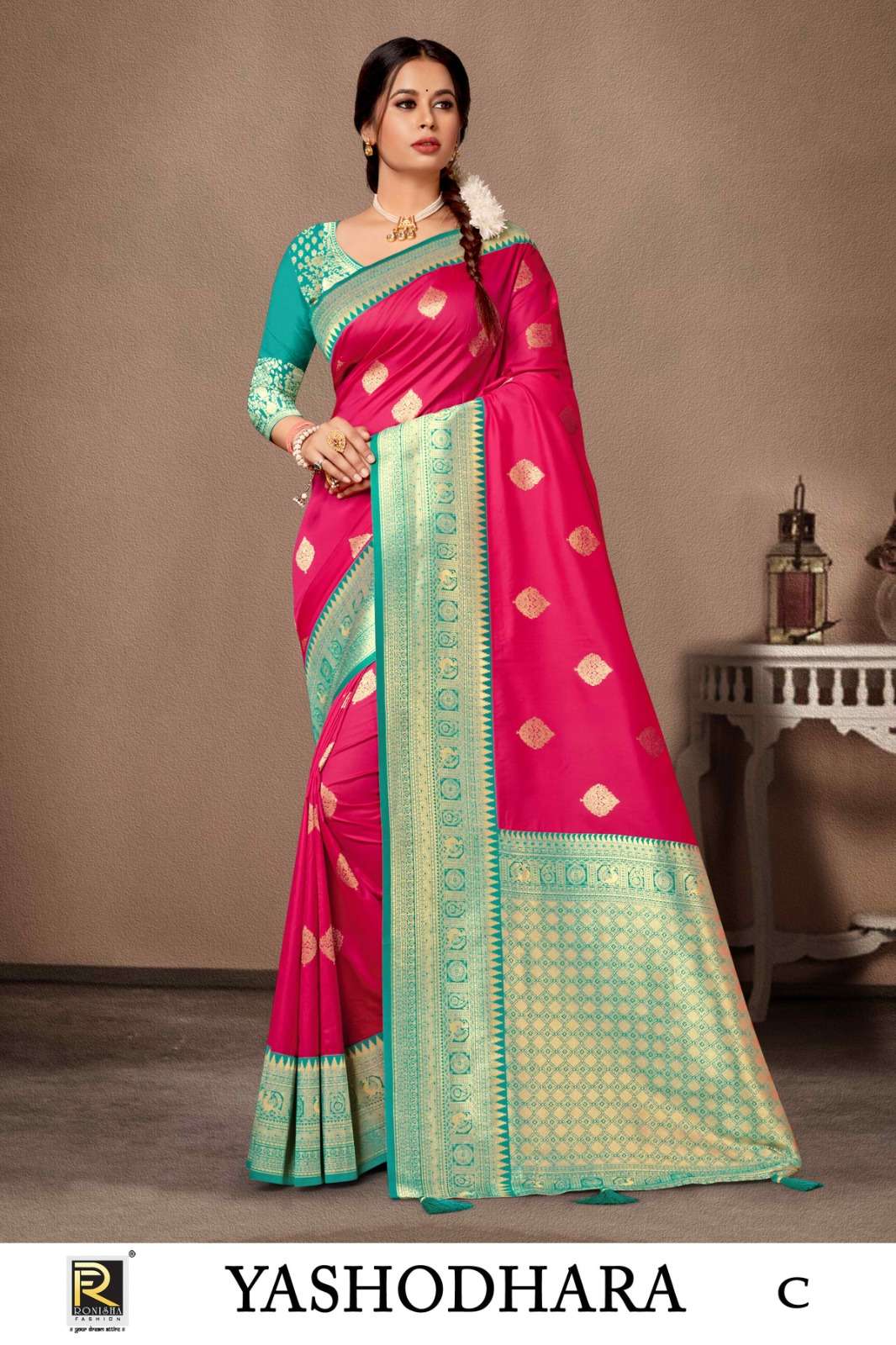 Ronisha Yashodhara Fancy Banarasi Silk Saree Wholesale catalog