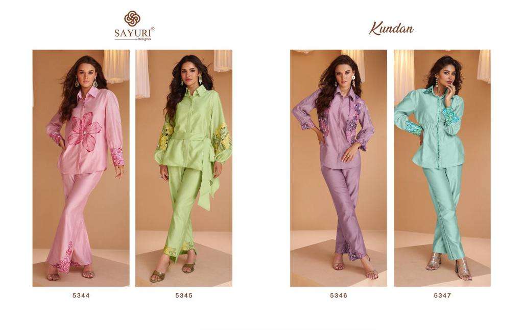 Sayuri Kundan Silk Designer Co Ord Set Wholesale catalog