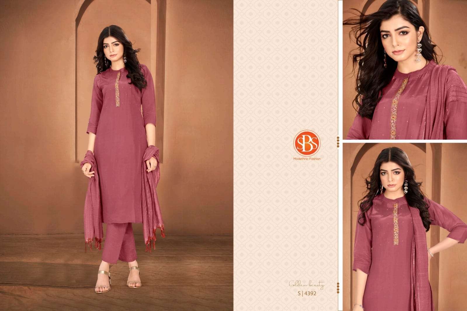 SBS MODETHNIC DARPANA KURTI WITH PANT & DUPATTA Wholesale catalog