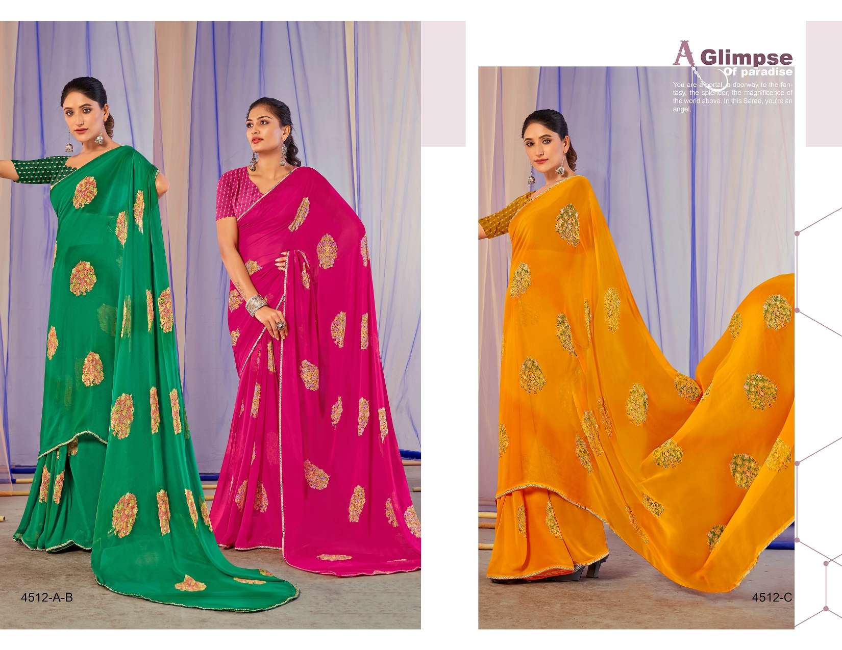 AKANSHA INDER SILK MILLS Saree Wholesale catalog