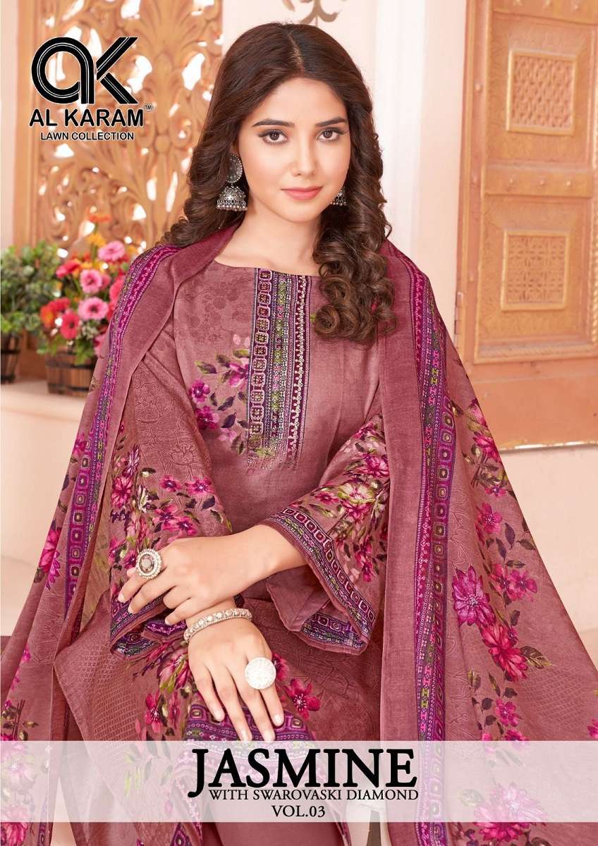 Al Karam Jasmine Vol-3 -Dress Material -Wholesale Catalog