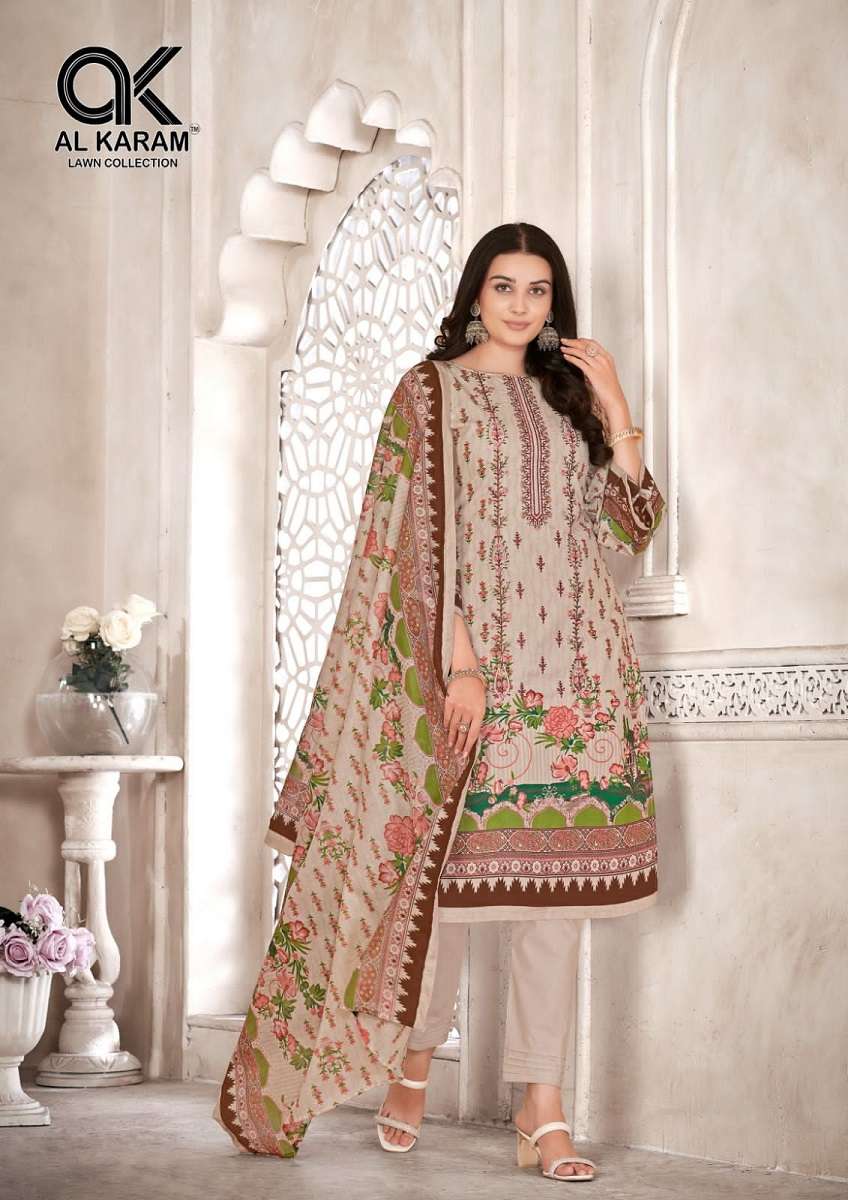 Al Karama Bin Ubaid Cambric Cotton Dress Material Wholesale catalog