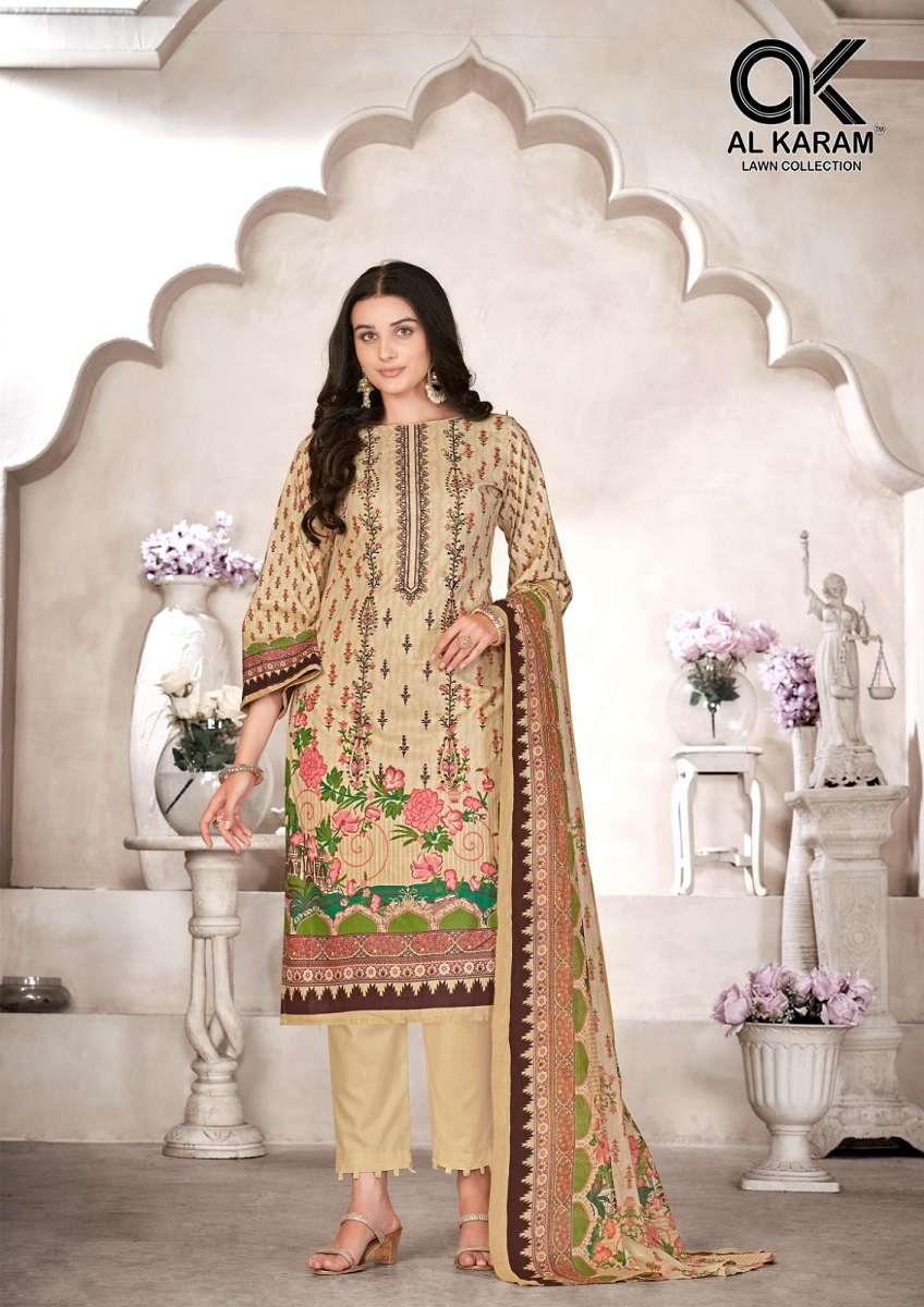 Al Karama Bin Ubaid Cambric Cotton Dress Material Wholesale catalog