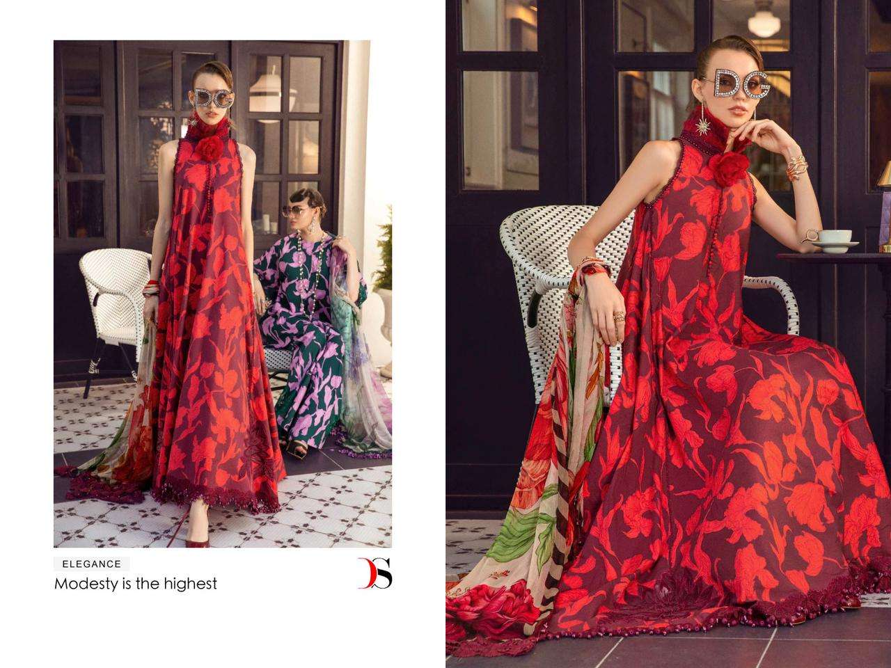 Deepsy Mariya B Mprint 5 Chiffon Dupatta Pakistani Suits Wholesale catalog