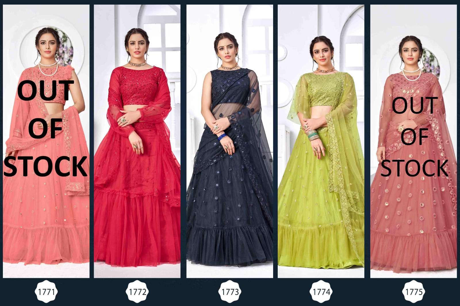 GIRLY VOL. 19 Black BRIDAL LOOK LEHENGA CHOLI Wholesale catalog