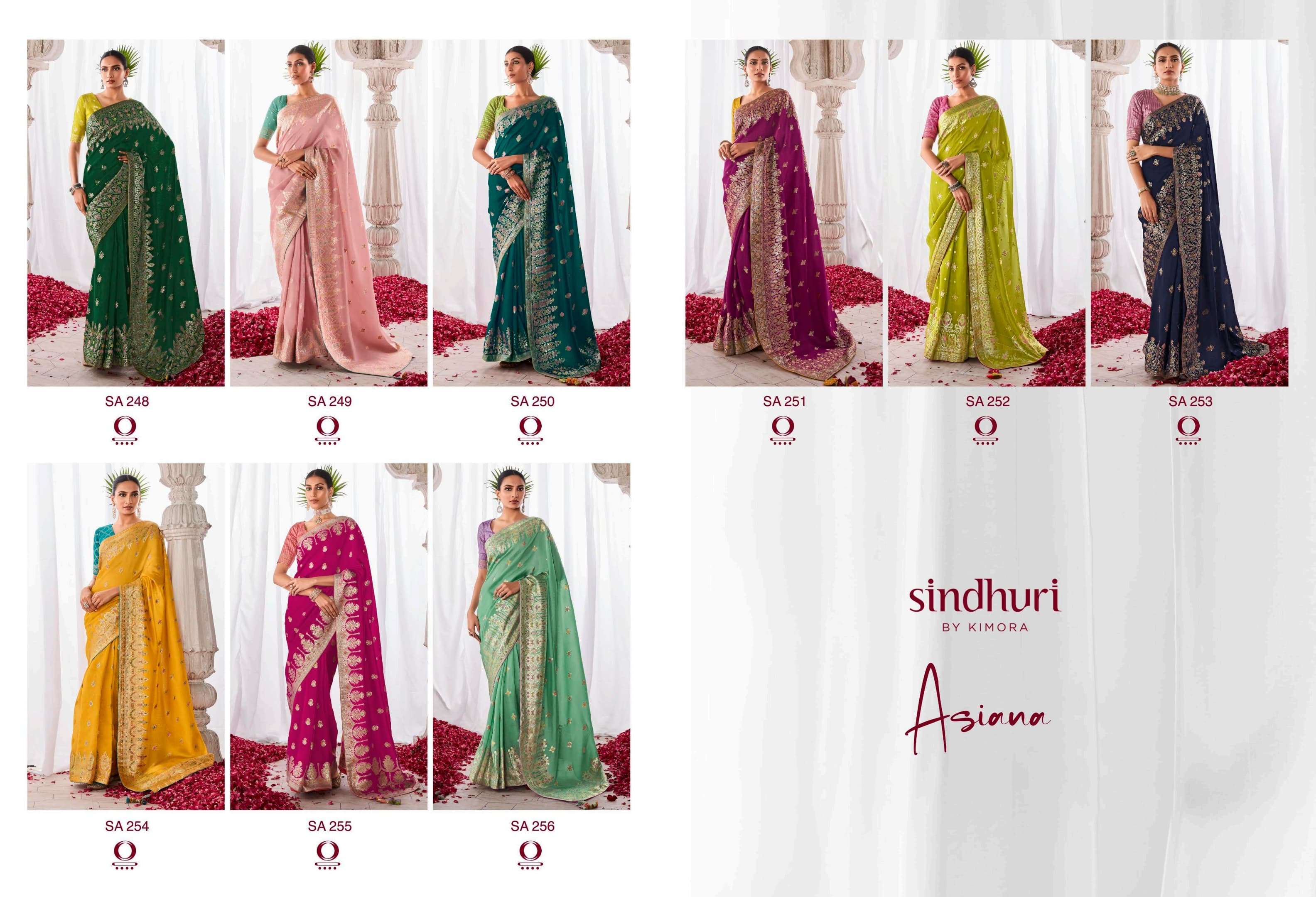 Kimora Sindhuri Asiana Dola Silk Designer Saree Wholesale catalog