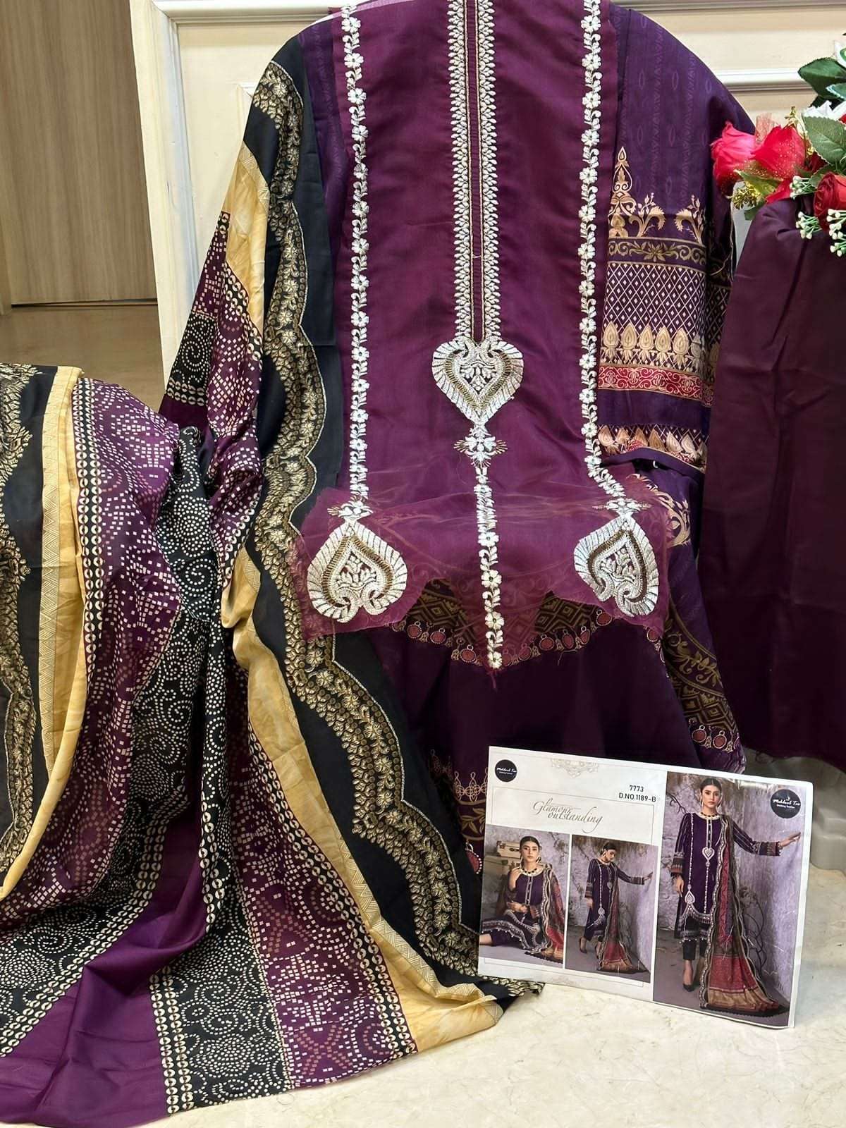 Mehbbob Tex 1189 A And B Pakistani Suits Karachi Wholesale catalog