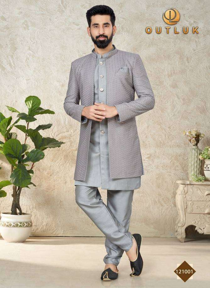 Outluk Vol 121 Mens Kurta Pajama With Jacket Wholesale catalog