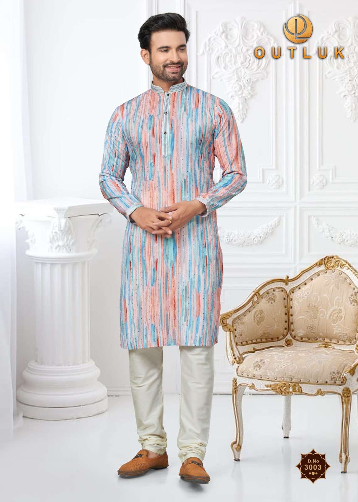 Outluk Wedding Collection Vol 3 Mens Kurta With Pajama Wholesale Catalog 
