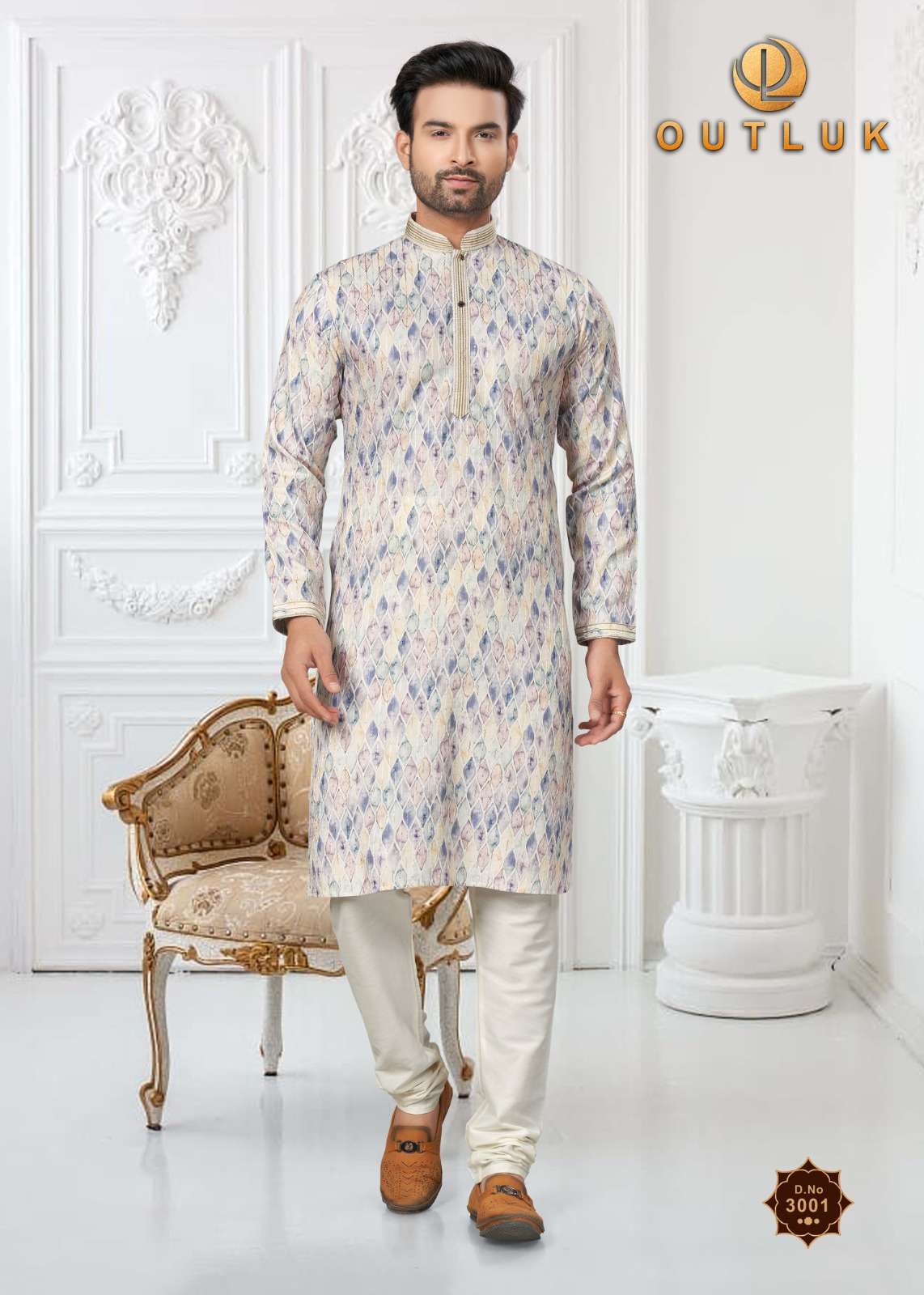 Outluk Wedding Collection Vol 3 Mens Kurta With Pajama Wholesale Catalog 