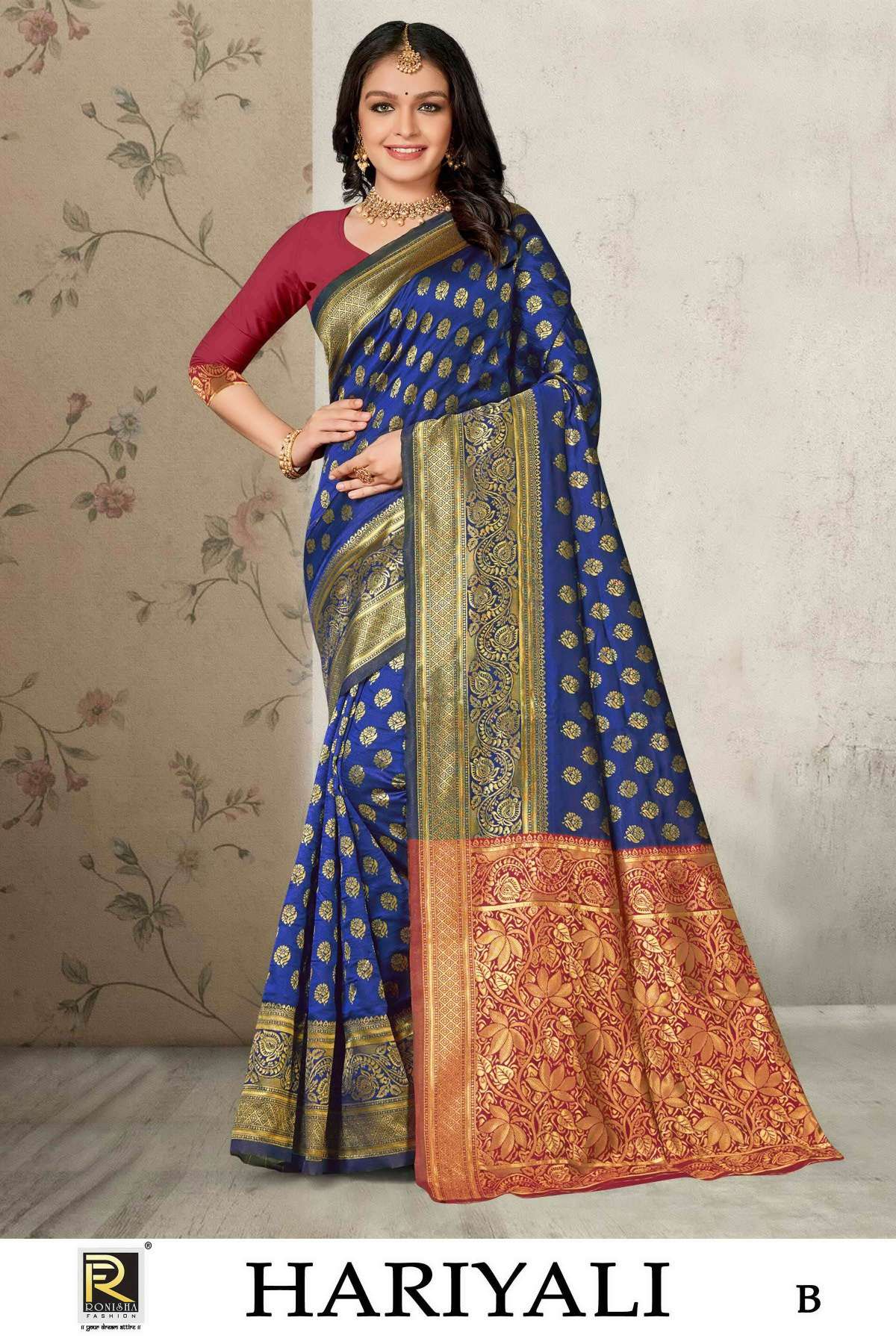 Ronisha Hariyali banarasi silk Saree Wholesale catalog