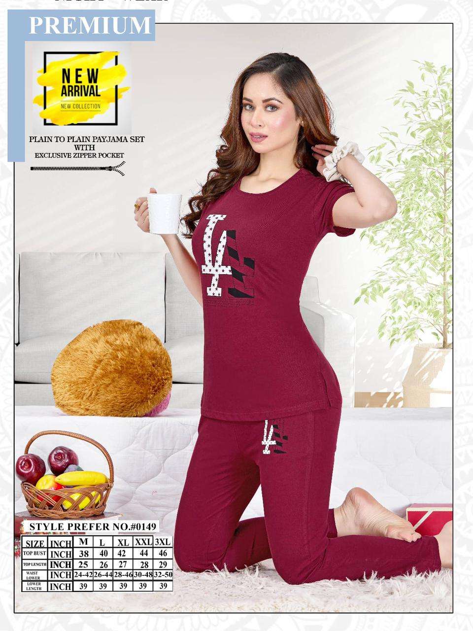 Summer Special Vol A0149 Cotton Night Suits Wholesale catalog