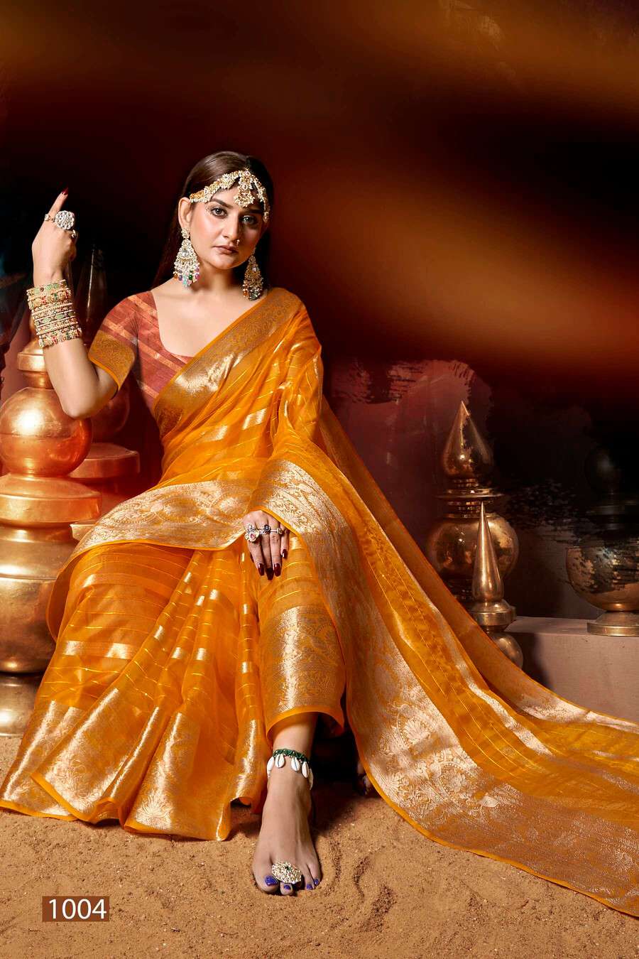  Saroj Nimarrana Vol - 2 Organza silk saree   Saree Wholesale catalog  