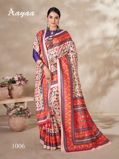 Aayaa Pashmina Vol 1 Winter Pashmina Saree Wholesale catalog