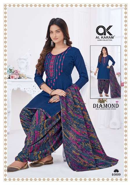 Al Karam Diamond Vol-4 – Dress Material - Wholesale Catalog