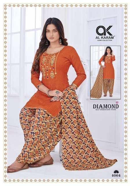 Al Karam Diamond Vol-4 – Dress Material - Wholesale Catalog