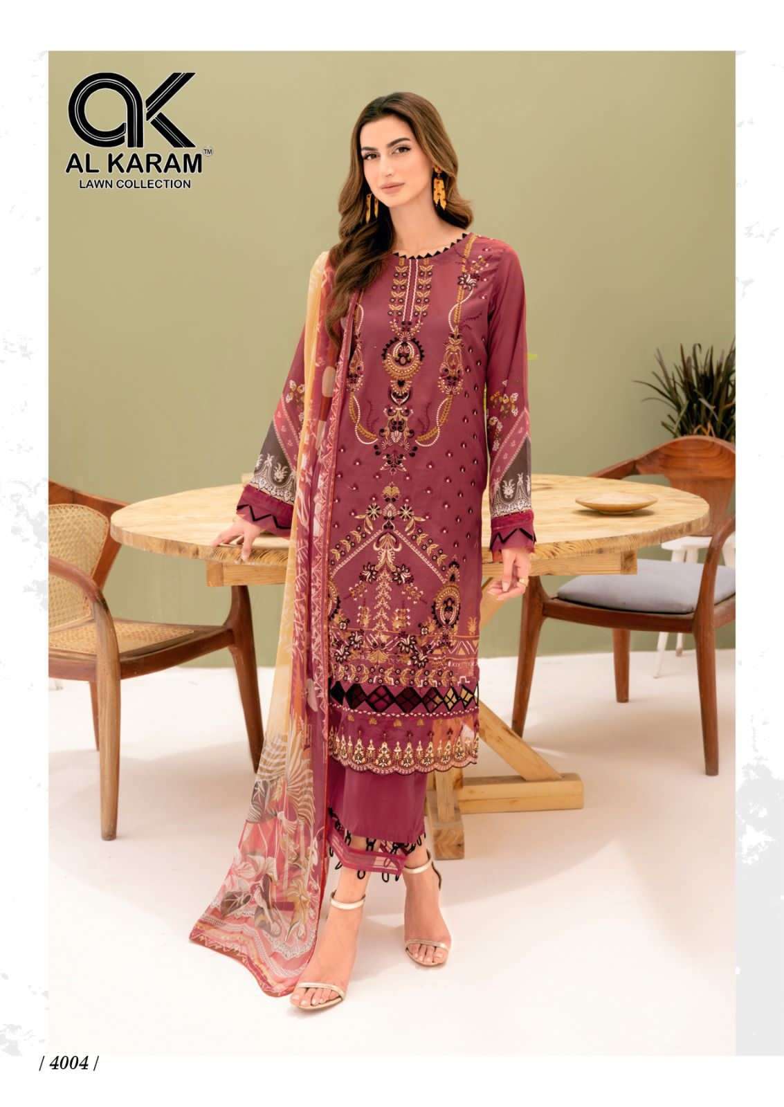 Al Karam Queens Court Vol 4 Cotton Dress Material Wholesale catalog