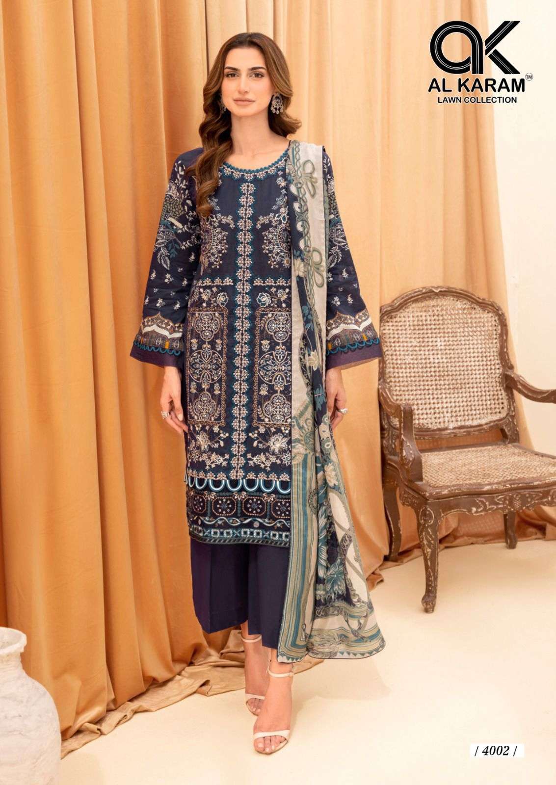 Al Karam Queens Court Vol 4 Cotton Dress Material Wholesale catalog