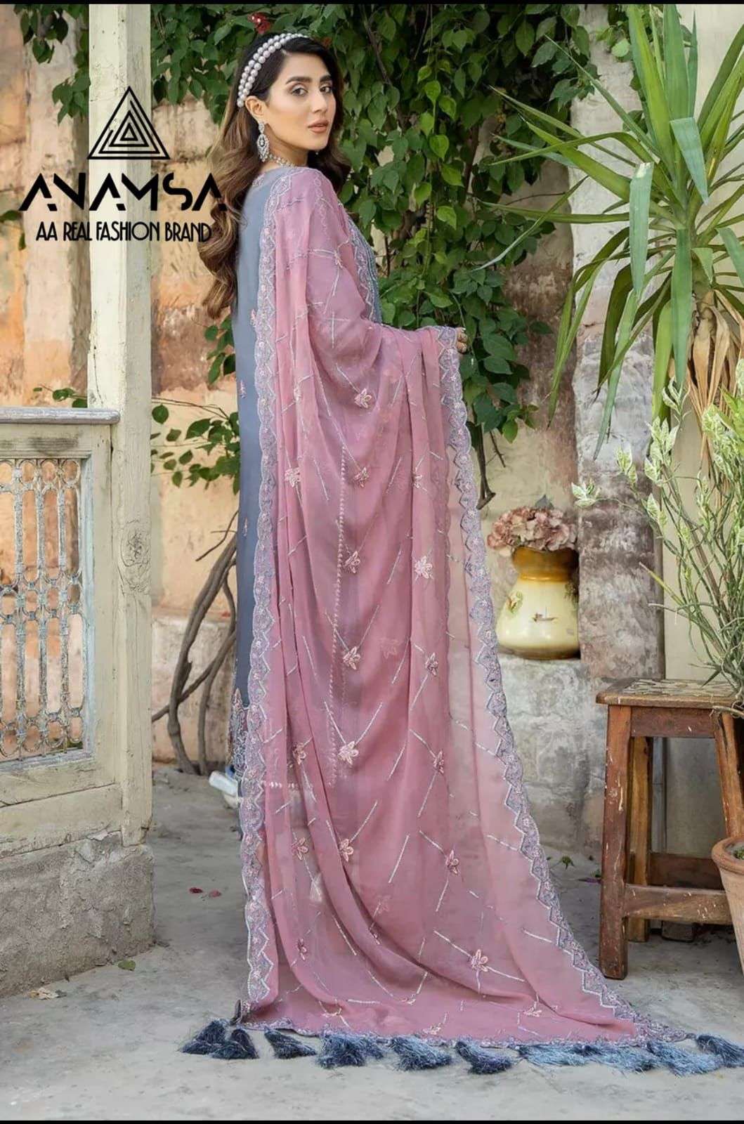 Anamsa 265 Faux Georgette Pakistani Suits Wholesale catalog