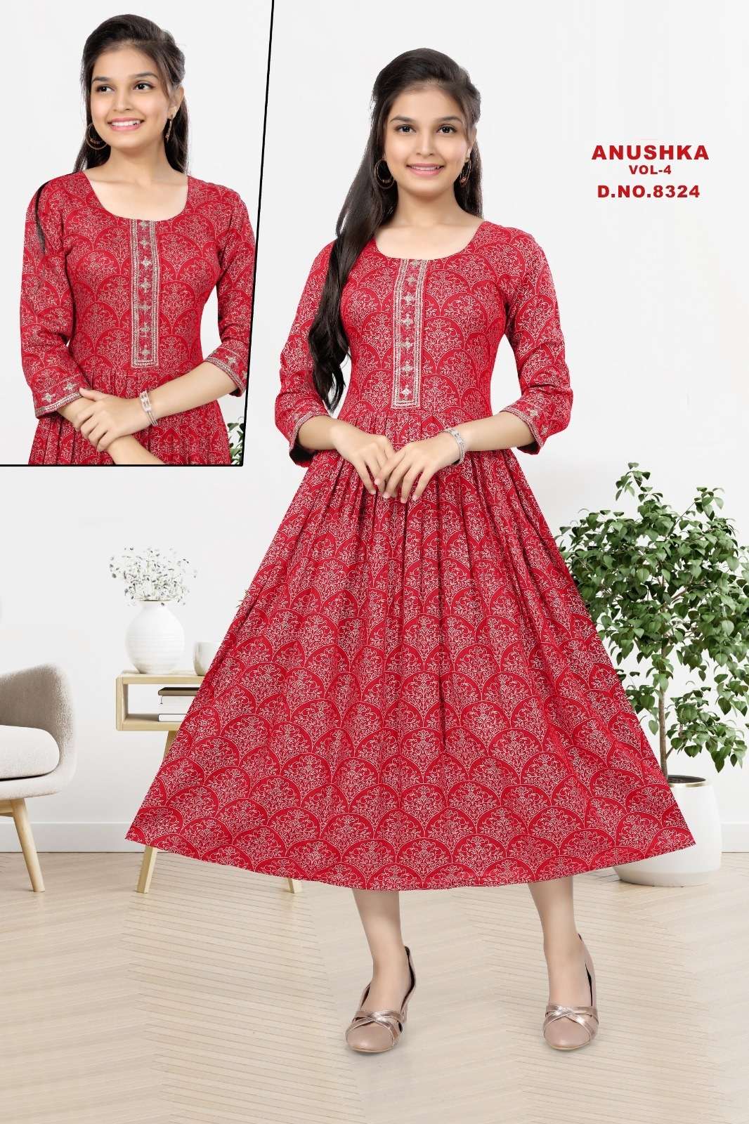 Anushka Vol 4 Rayon Printed Kids Wear Kurti Wholesale catalog
