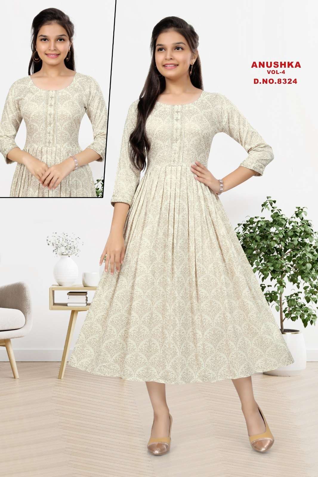 Anushka Vol 4 Rayon Printed Kids Wear Kurti Wholesale catalog
