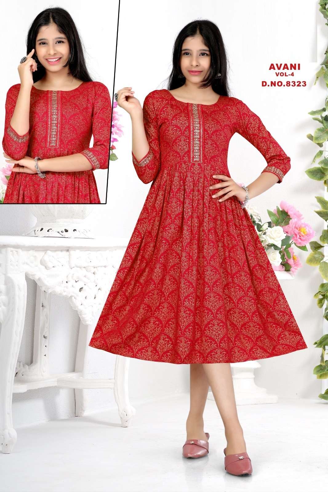 Avani Vol 4 Rayon Printed Kids Wear Kurti Wholesale catalog