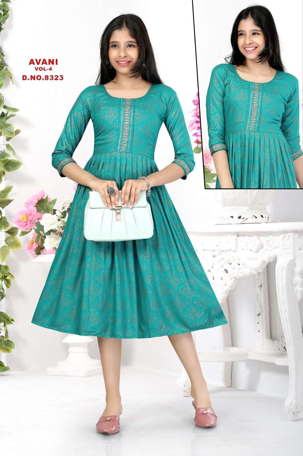 Avani Vol 4 Rayon Printed Kids Wear Kurti Wholesale catalog