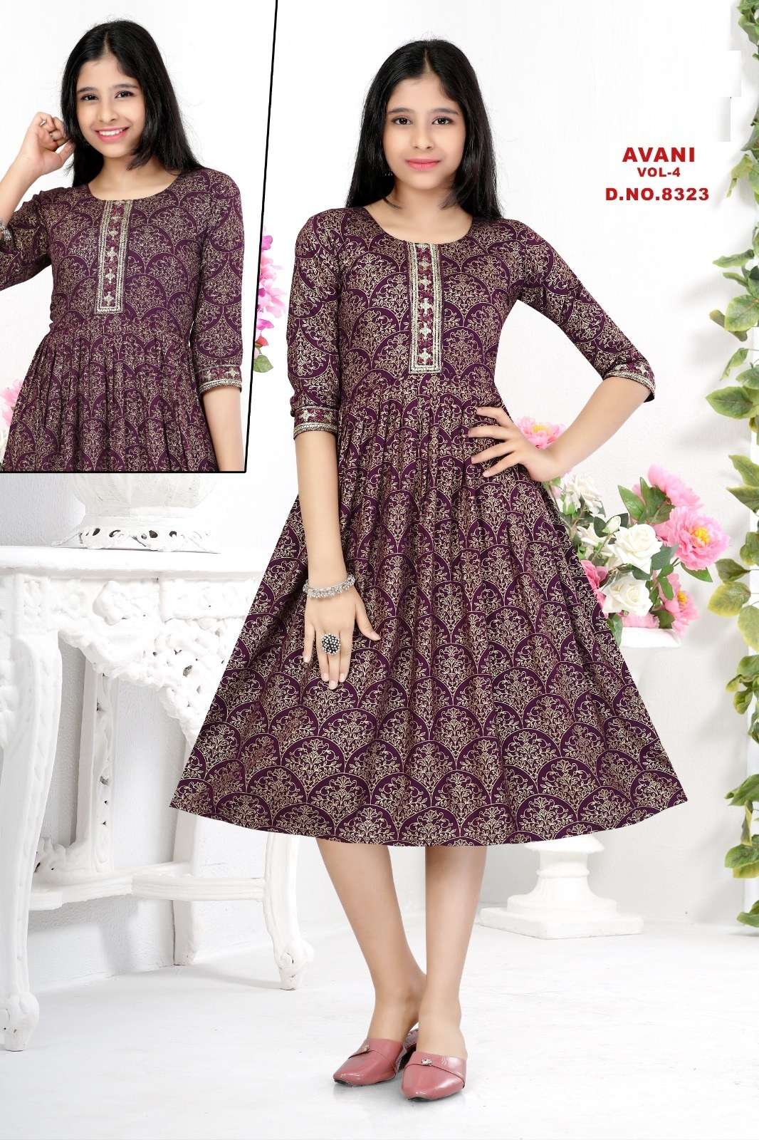 Avani Vol 4 Rayon Printed Kids Wear Kurti Wholesale catalog