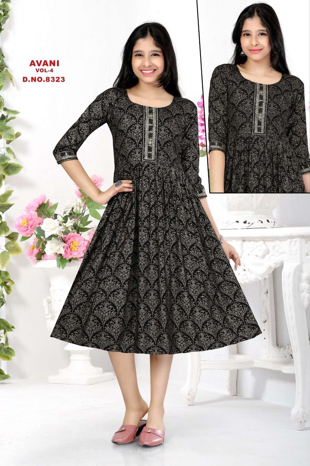 Avani Vol 4 Rayon Printed Kids Wear Kurti Wholesale catalog