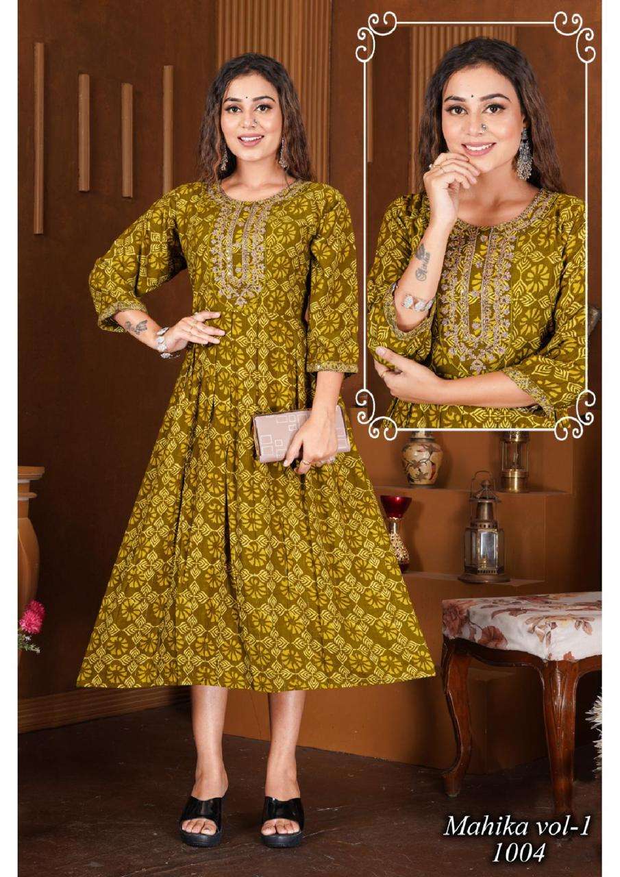 BEAUTY QUEEN MAHIKA VOL.1 Kurti Wholesale catalog
