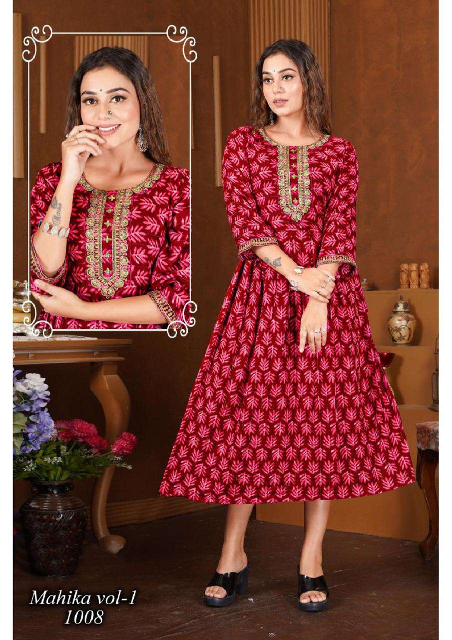 BEAUTY QUEEN MAHIKA VOL.1 Kurti Wholesale catalog