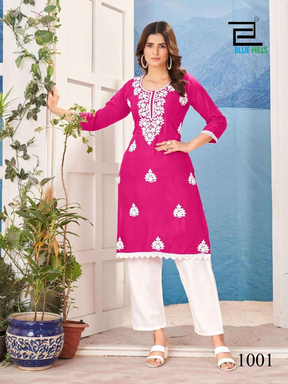 Blue Hills Nawab Rayon Designer Only Kurti Wholesale catalog