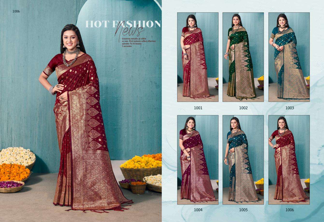 Bunawat Surjyoti Silk Designer Banarasi Saree Wholesale catalog