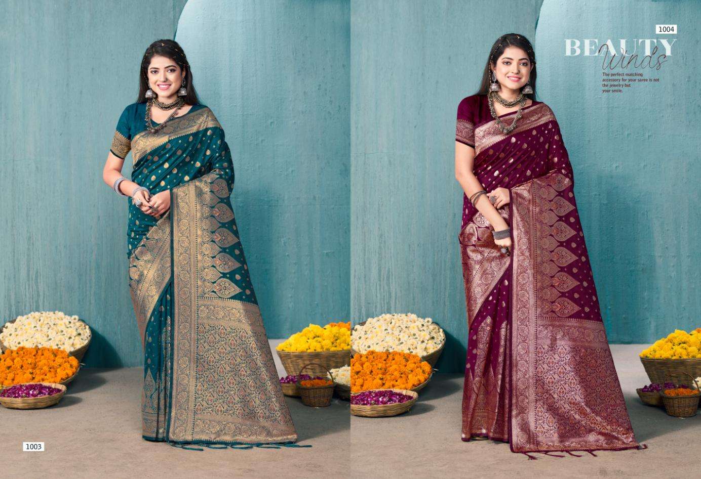 Bunawat Surjyoti Silk Designer Banarasi Saree Wholesale catalog