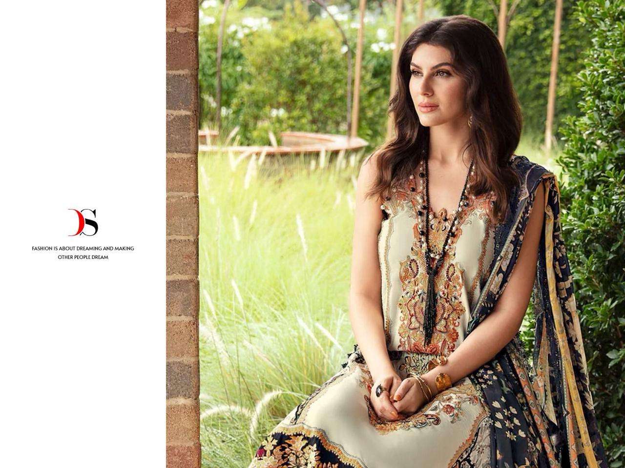 Deepsy Firdous Queens Court 5 Chiffon Dupatta Pakistani Suits Wholesale catalog